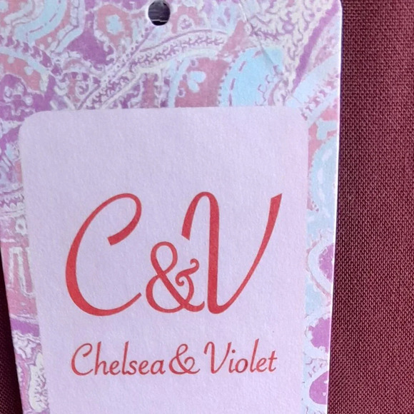 Chelsea & Violet Maroon Embroidered Blouse NWT - Picture 7 of 9